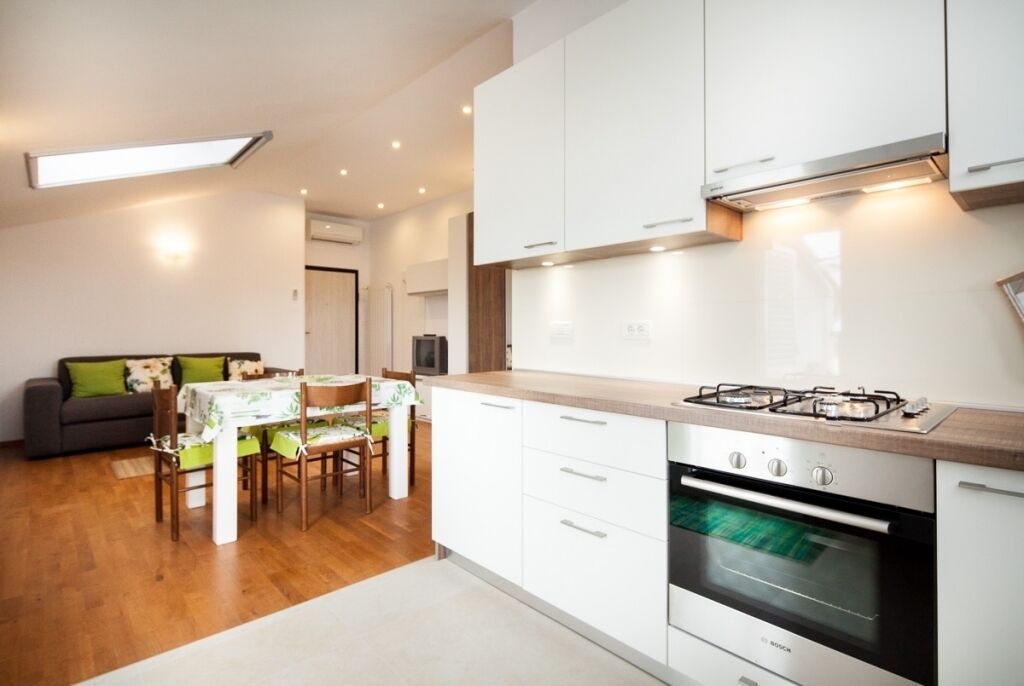 Fridge, oven, stovetop, dishwasher