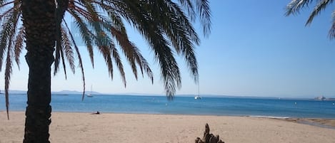 Vlak bij het strand