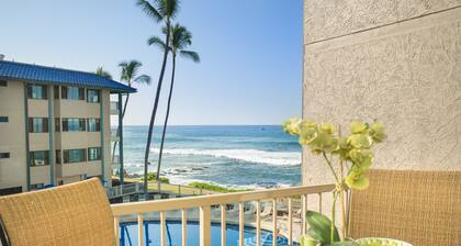 Newly Renovated Ocean View Condo 🐳 Stunning Views From The Lanai! 🌅 Kona Reef E-22