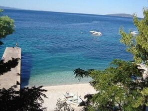 Beach - Studio apartment in Brist with Seaview, Balcony, Air condition, WIFI (4333-1) (Brist)