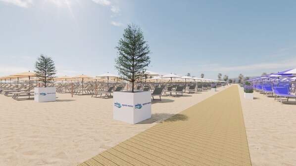 Vlak bij het strand