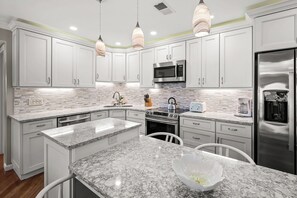 Fridge, microwave, oven, stovetop - Partial Beach View 2 bed, 2 bath at Sanibel Moorings #1012 (Sanibel)