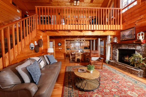 TV, fireplace, video games, DVD player