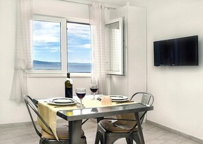 Dining - Holiday Home in Drašnice with Seaview, Terrace, Air condition, WIFI (3586-5) (Drašnice)