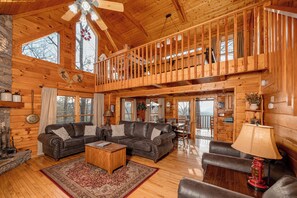 TV, fireplace, DVD player, ping pong