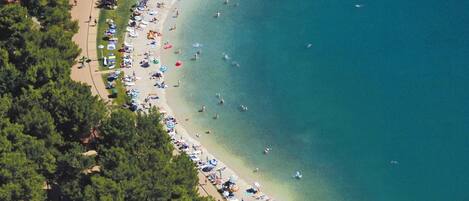 Beach nearby, beach umbrellas