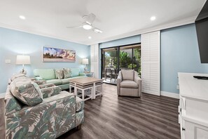 TV, DVD player - Newly Renovated Garden View 2 bed, 2 bath at Sanibel Moorings #221 (Sanibel)