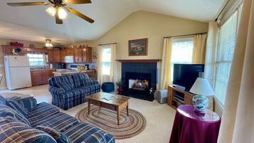 TV connectée, cheminée