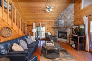 TV, caminetto, lettore DVD, tavolo da ping pong