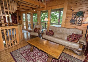 Fireplace, video games, foosball - Abide With Me: Semi-Secluded, Mountain View, TOP Amenities, Game Room, close to all attractions! (Sevierville)