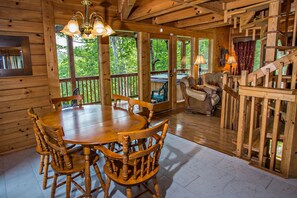 Dining - Abide With Me: Semi-Secluded, Mountain View, TOP Amenities, Game Room, close to all attractions! (Sevierville)