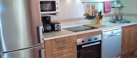 Microwave, oven, stovetop, dishwasher