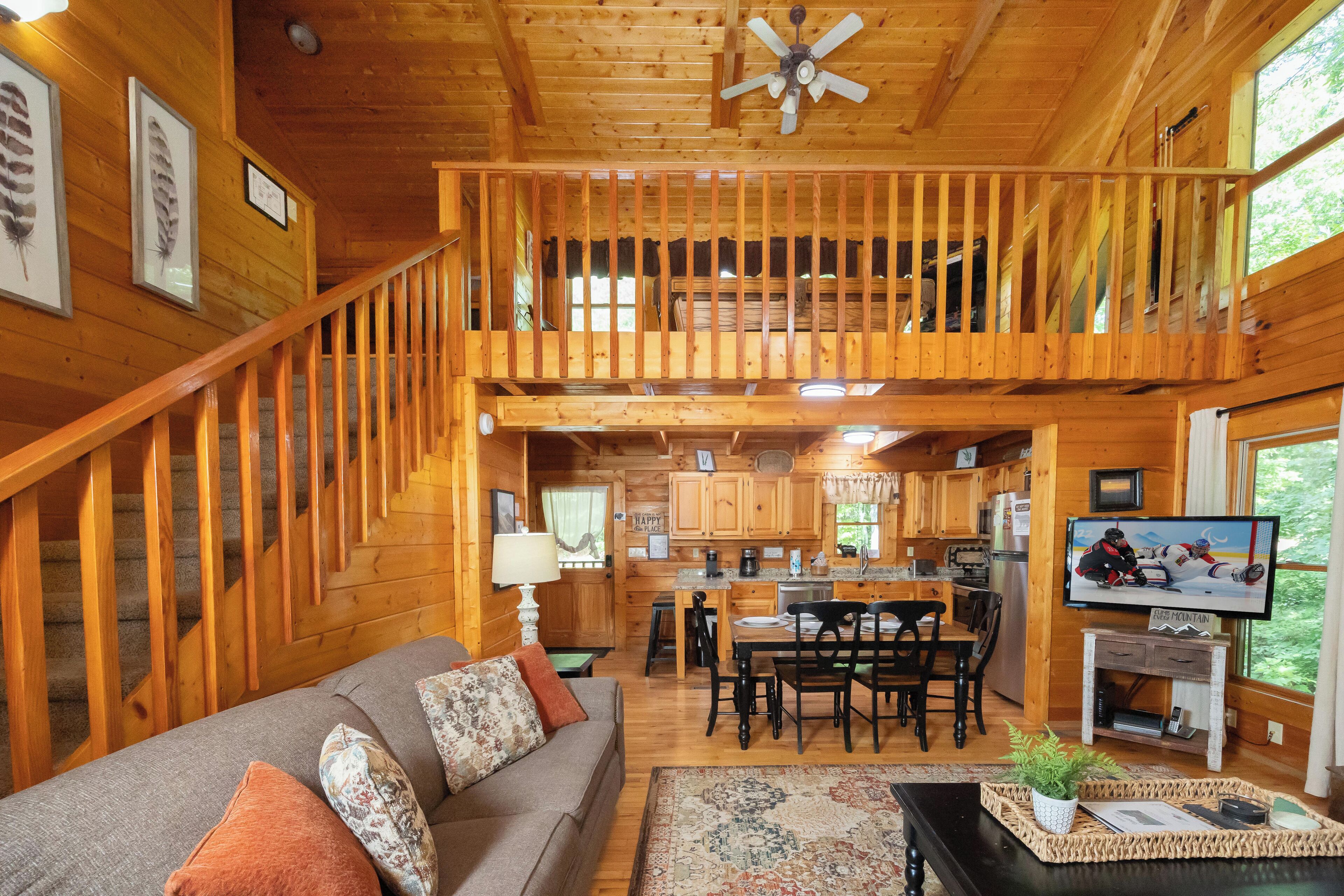 TV, fireplace, video games, DVD player