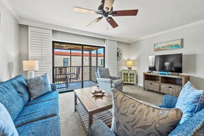 TV, DVD player - Tropical Garden View 2 bedroom, 2 bath at Sanibel Moorings Resort #812 (Sanibel)