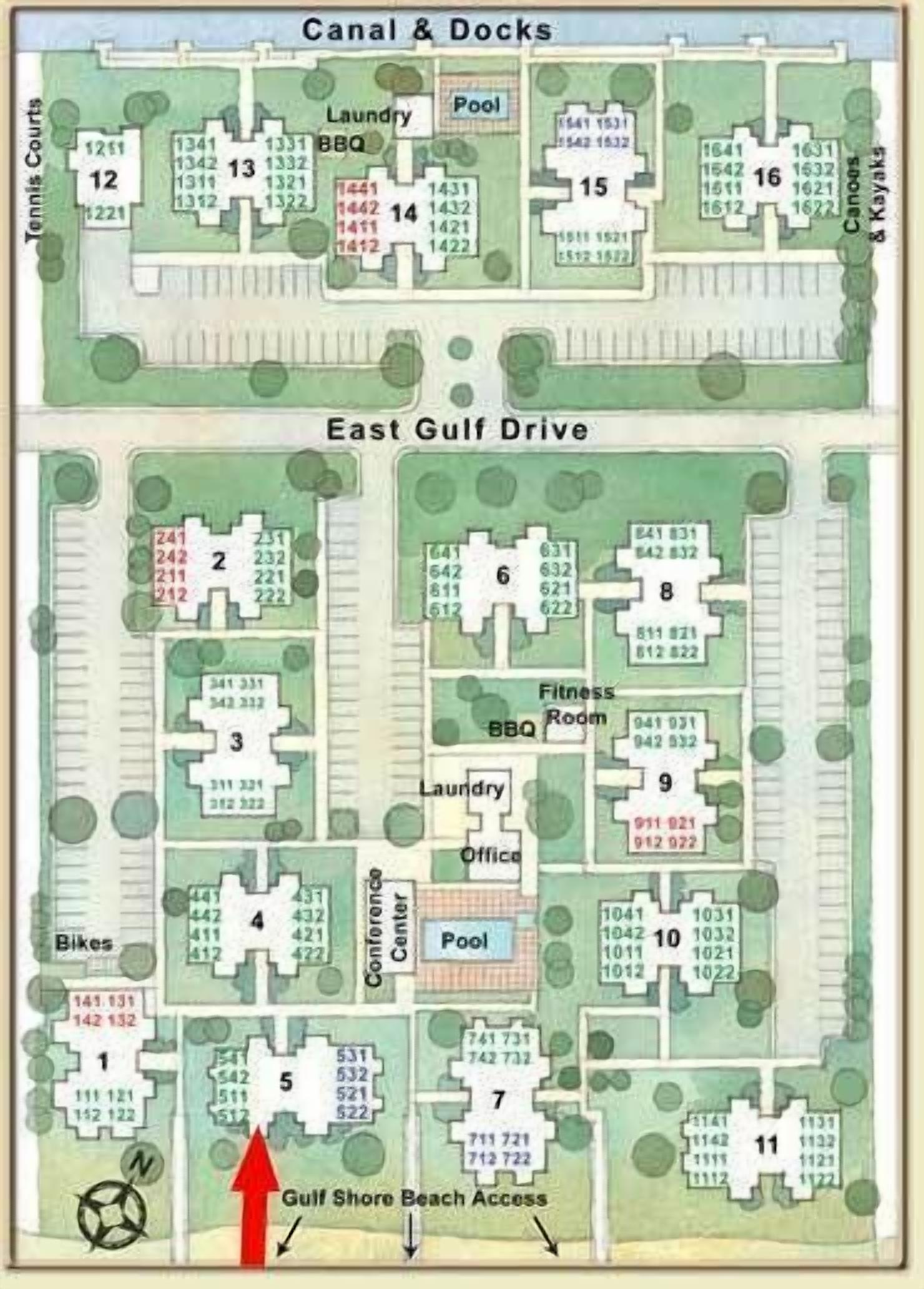 Beach Front 2 bedroom, 2 bath at Sanibel Moorings Resort #511