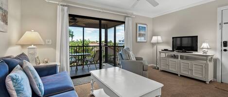 Una televisión, un reproductor de DVD