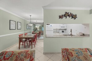 Fridge, microwave, oven, stovetop - Tropical Garden View 2 bed, 2 bath at Sanibel Moorings #642 (Sanibel)