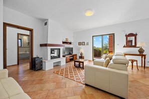 TV, fireplace, DVD player - Villa Maddalena with pool in Istria (Pinezici)