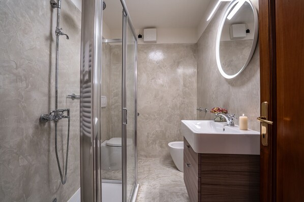 Shower, hair dryer