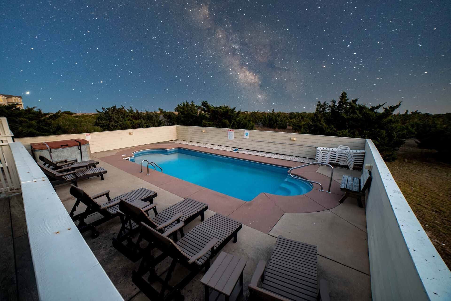 Outdoor pool, a heated pool