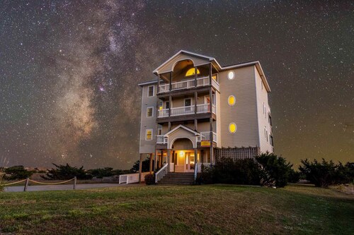 Sunrise, Sunset, Repeat: Oceanview in Salvo w/ Pool, Hot Tub, Elevator, Tiki Bar
