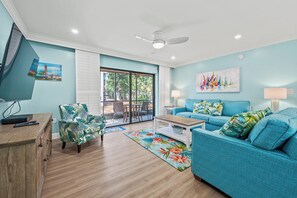 TV, DVD player - Newly Renovated Garden View 2 bed, 2 bath at Sanibel Moorings #841 (Sanibel)