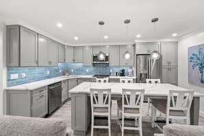 Fridge, microwave, oven, stovetop - Newly Renovated Waterfront Dock View 2 bed, 2 bath at Sanibel Moorings #1431 (Sanibel)
