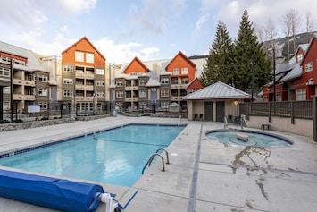 Complex pool and hot tub