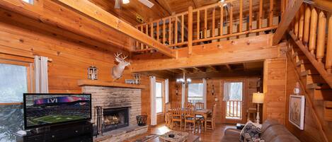 TV, fireplace, DVD player, table tennis