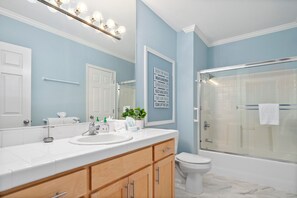 Combined shower/bathtub, jetted bath, hair dryer, towels - Promo! Second Floor Oceanfront Condo with Pool, Hot Tub, Wifi and Much More! (Depoe Bay)