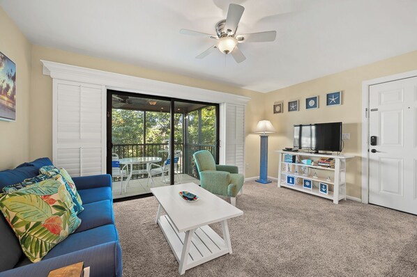 TV, DVD player - Cozy Garden View 1 bed, 1 bath at Sanibel Moorings #242 (Sanibel)