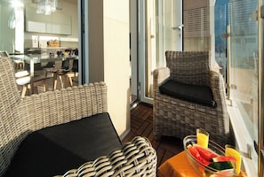 Balcony with outside furniture