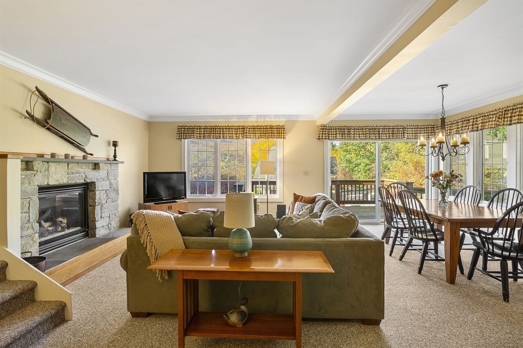 スマートテレビ、暖炉、DVD プレーヤー、書庫