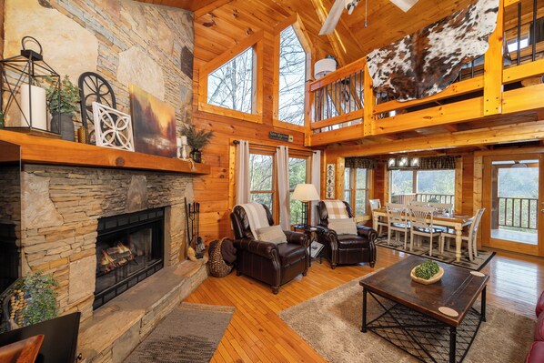 TV, fireplace, DVD player, ping pong