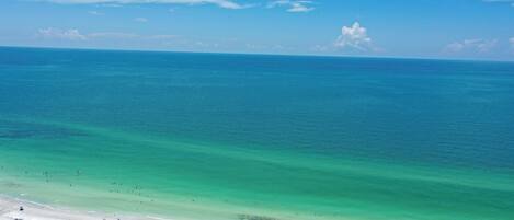 On the beach, beach towels