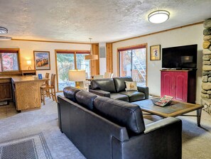 TV, fireplace, DVD player