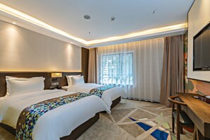 品質緻選双床房 | 書桌、遮光窗簾/窗簾、隔音、熨斗/熨衫板