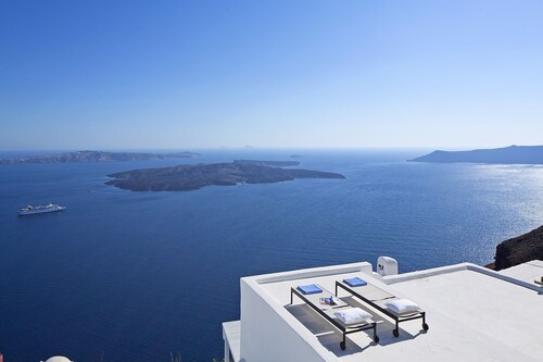 My Rental Homes - Villa Eros with terraces and an outdoor Jacuzzi plunge pool.