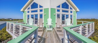 Semi-Oceanfront Hatteras Home w/ Pool, Hot Tub, Elevator, Game Room, Tiki Bar