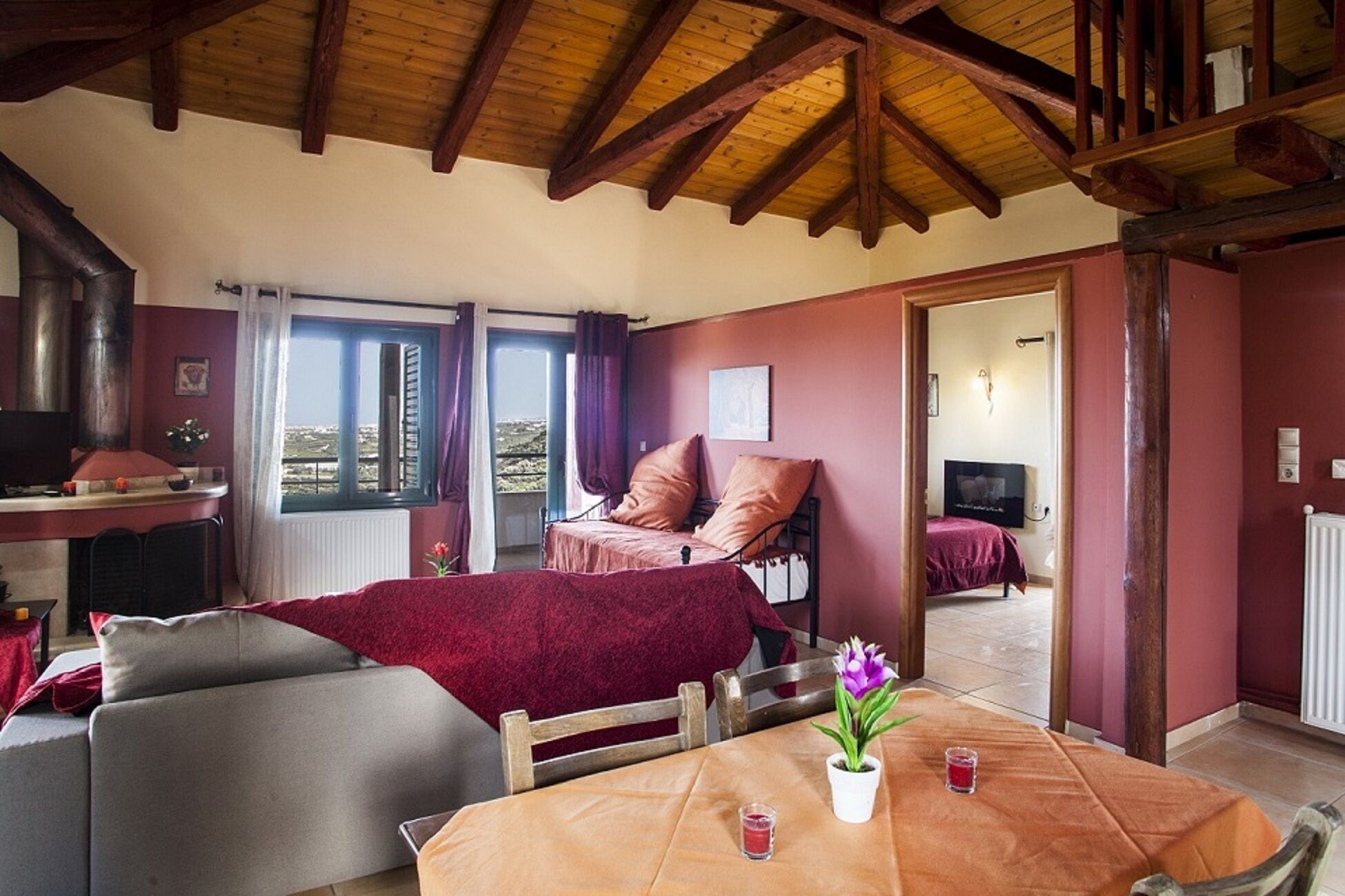 TV, fireplace, DVD player, table tennis