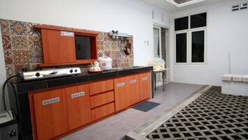 House, 3 Bedrooms | Private kitchen | Fridge, stovetop, rice cooker, cookware/dishes/utensils