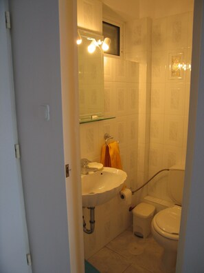 淋浴设施、吹风机、毛巾、肥皂