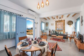Luxury Villa, 2 Bedrooms (D) | Living area | Flat-screen TV - La Boheme Villas (Santorini)