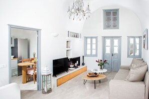 別墅, 1 間臥室, 熱水浴缸 (Split Level) | 客廳 | 平面電視