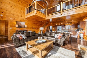 Smart TV, fireplace, video games, DVD player