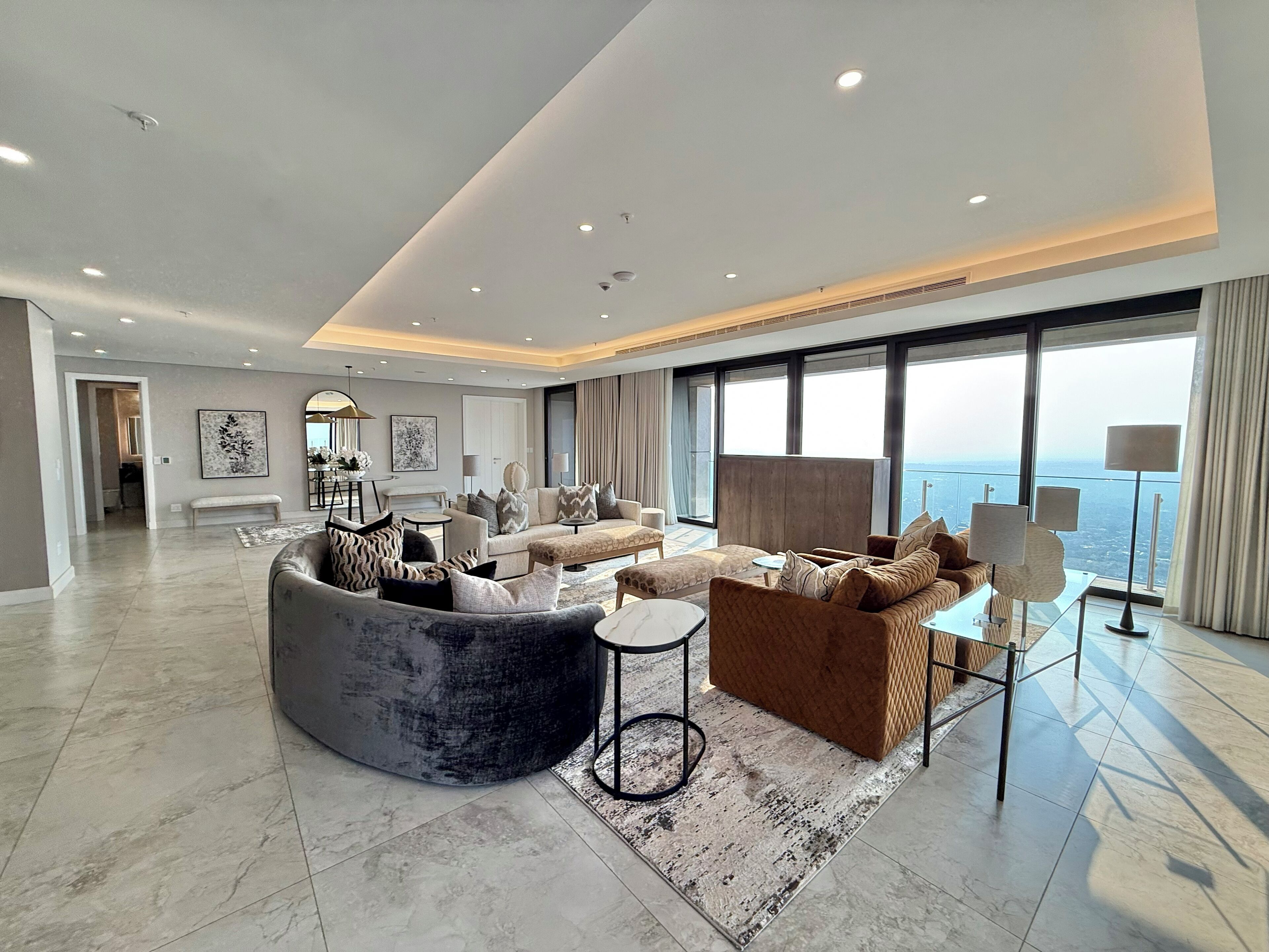 Luxury Penthouse, 4 Bedrooms | Living area | 49-inch Smart TV with satellite channels, DVD player