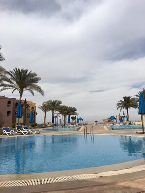 Outdoor pool, a heated pool