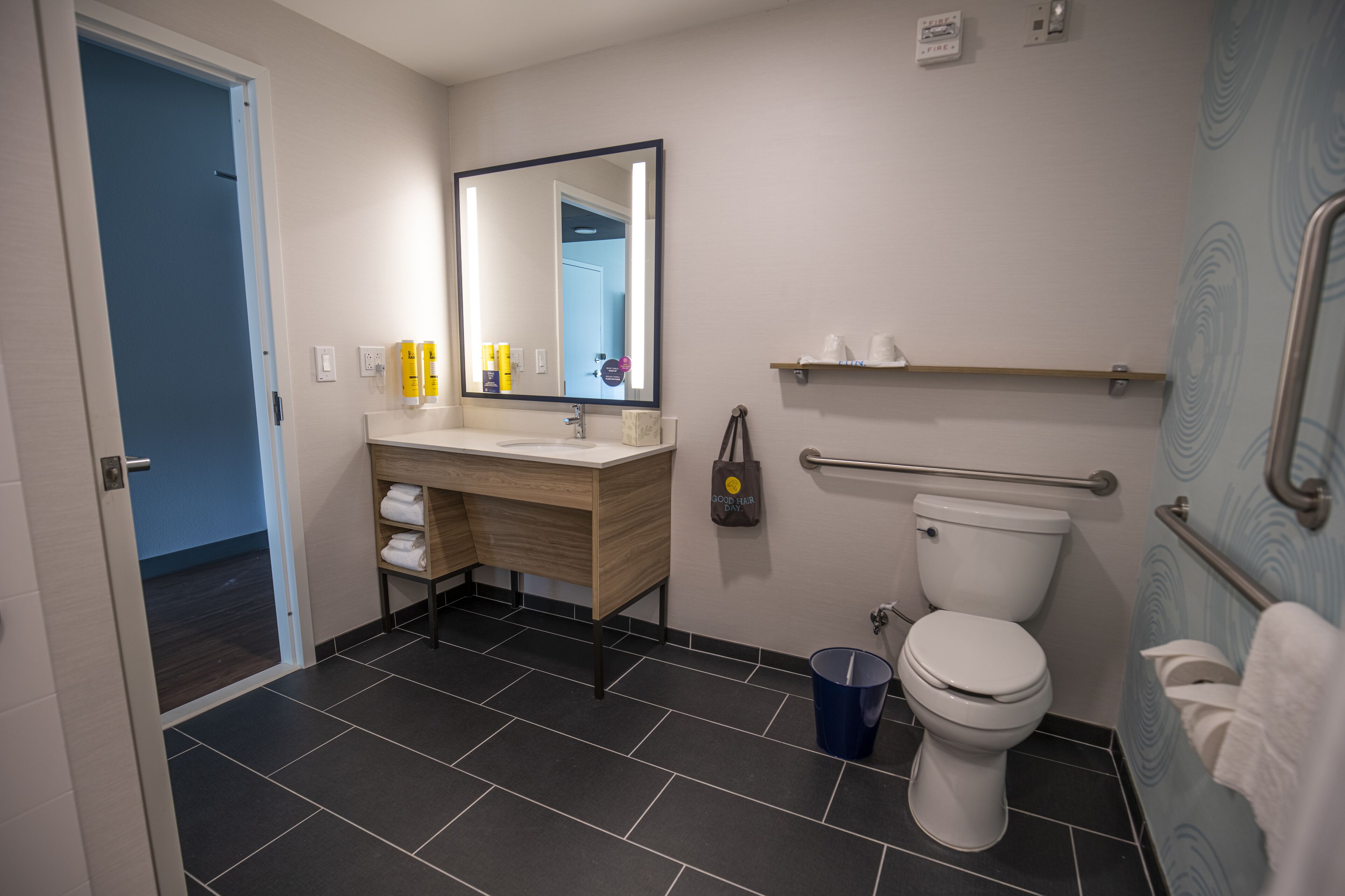 free toiletries, hair dryer, towels, soap