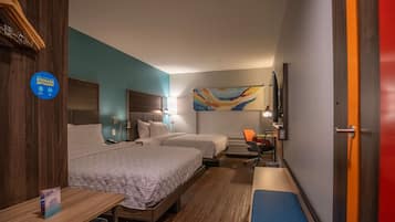 Room, 2 Queen Beds | Desk, laptop workspace, iron/ironing board, WiFi (free)