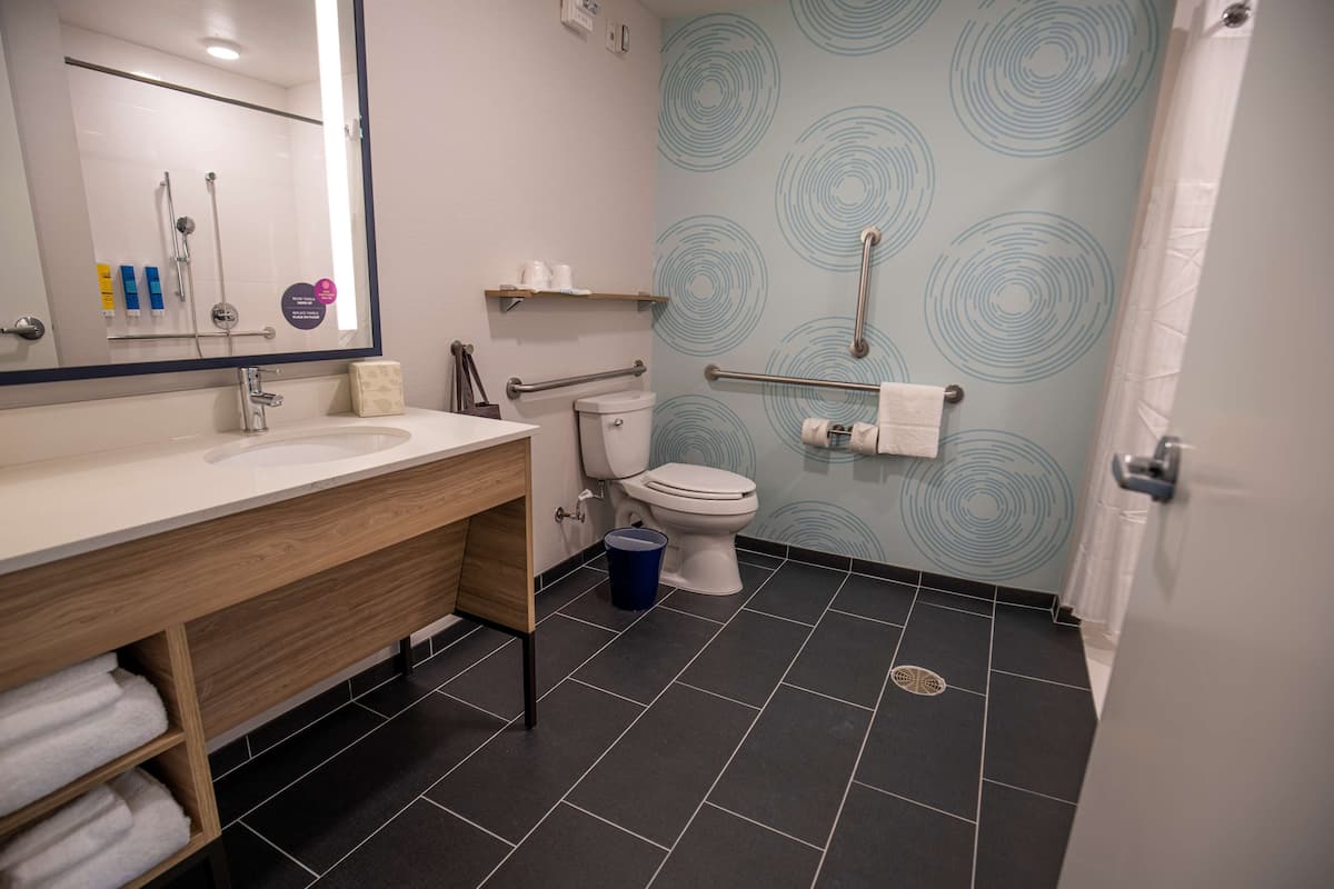 free toiletries, hair dryer, towels, soap